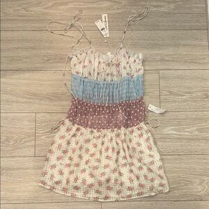 For Love & Lemons Floral Patchwork Dress